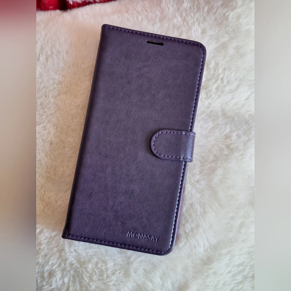 Monasay Purple Leather Phone Wallet Case Samsung Galaxy S20 FE NIB